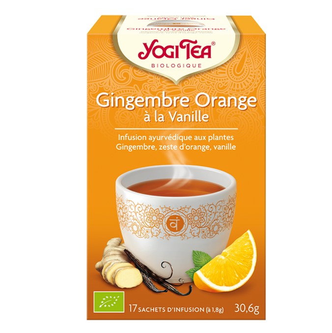 Yogi Tea Gingembre Orange à la Vanille Bio - 17 sachets